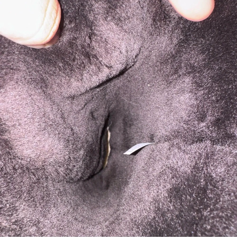 UGG Women's Brown Button Suede Shearling Boots - Picture 4 of 4